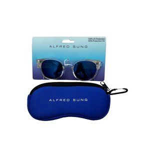Alfred Sung Kids Transparent Sunglasses w/ Case